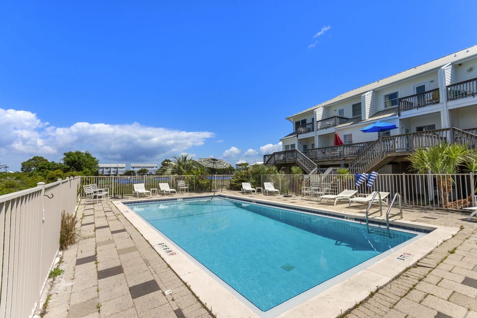 The guest-only pool, shared between five townhomes